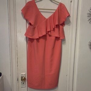 Trina Turk Vibrant Coral Midi Dress